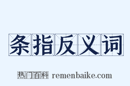 条指反义词是什么意思的图片